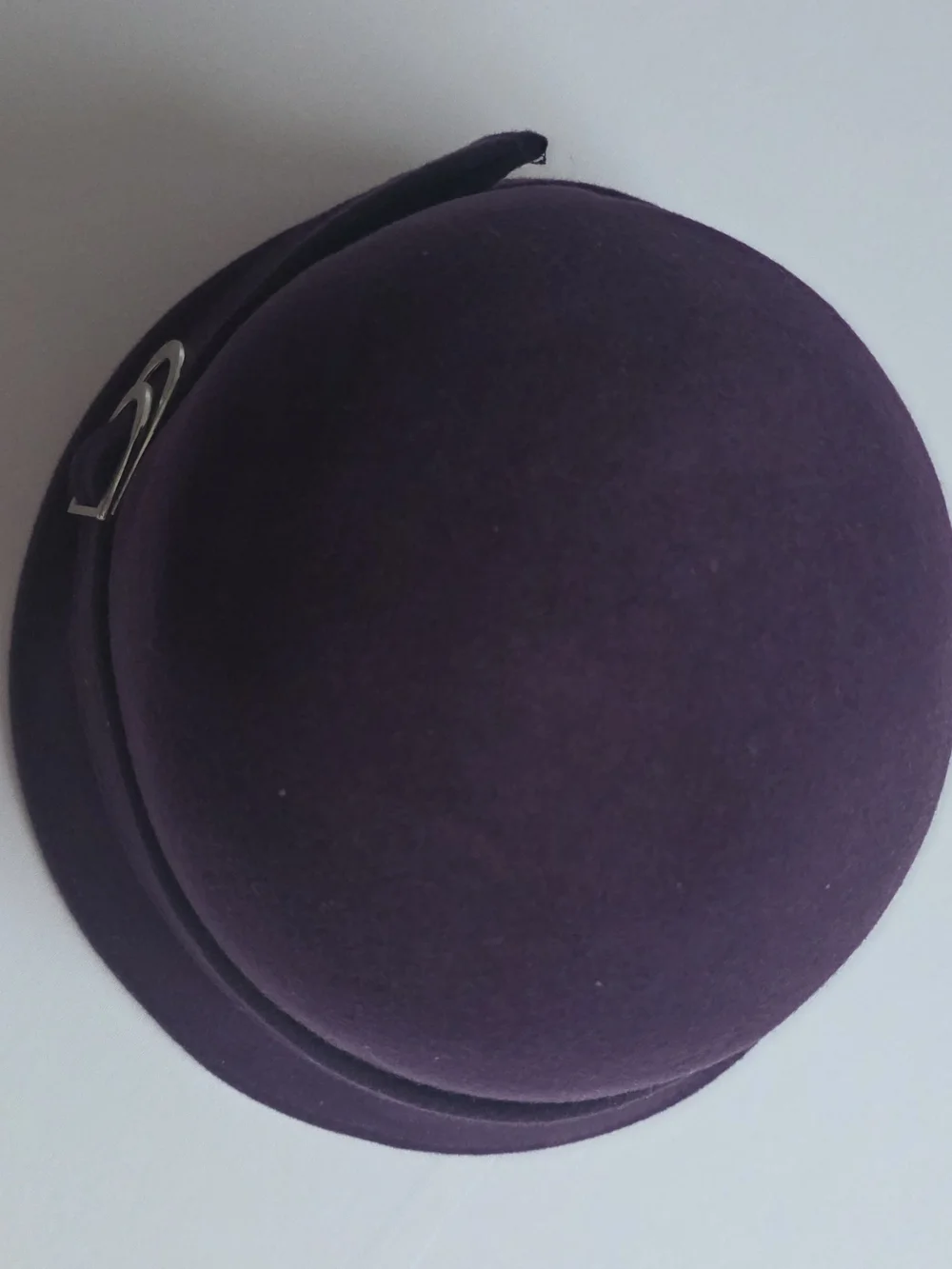 Vintage AUGUST Wool Cloche Silver Buckle Hat